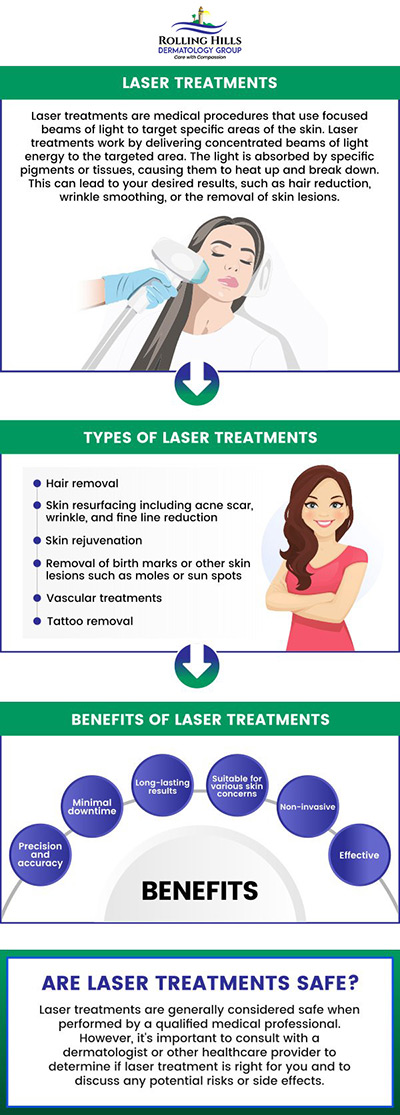 Rejuvenate your skin with advanced laser skin treatments in Rolling Hills Estates, CA. Our expert dermatologists use state-of-the-art laser technology to target fine lines, sun damage, acne scars, and uneven skin tone, helping you achieve a smoother, more radiant complexion. Each treatment is customized to your skin type and aesthetic goals for optimal results. Get a professional skin evaluation from our specialists at Rolling Hills Dermatology Group. For more information, contact us or schedule an appointment online. We are conveniently located at 449 Silver Spur Road, Rolling Hills Estates, CA 90274. Rejuvenate your skin with advanced laser skin treatments in Rolling Hills Estates, CA. Our expert dermatologists use state-of-the-art laser technology to target fine lines, sun damage, acne scars, and uneven skin tone, helping you achieve a smoother, more radiant complexion. Each treatment is customized to your skin type and aesthetic goals for optimal results. Get a professional skin evaluation from our specialists at Rolling Hills Dermatology Group. For more information, contact us or schedule an appointment online. We are conveniently located at 449 Silver Spur Road, Rolling Hills Estates, CA 90274.